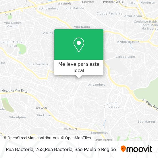 Rua Bactória, 263,Rua Bactória mapa