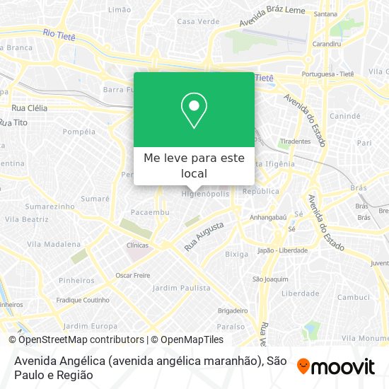 Avenida Angélica (avenida angélica maranhão) mapa