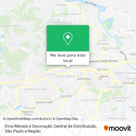 Etna Móveis e Decoração Central de Distribuição mapa