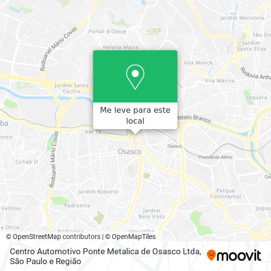 Centro Automotivo Ponte Metalica de Osasco Ltda mapa