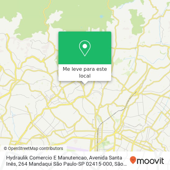 Hydraulik Comercio E Manutencao, Avenida Santa Inês, 264 Mandaqui São Paulo-SP 02415-000 mapa