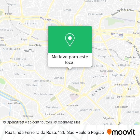 Rua Linda Ferreira da Rosa, 126 mapa