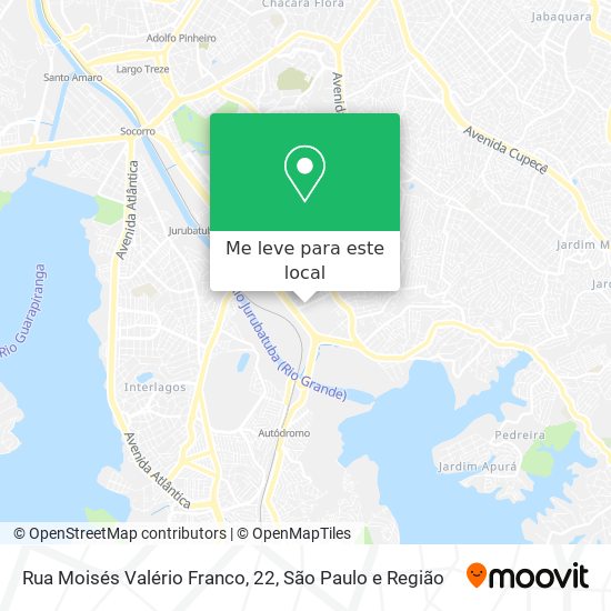 Rua Moisés Valério Franco, 22 mapa