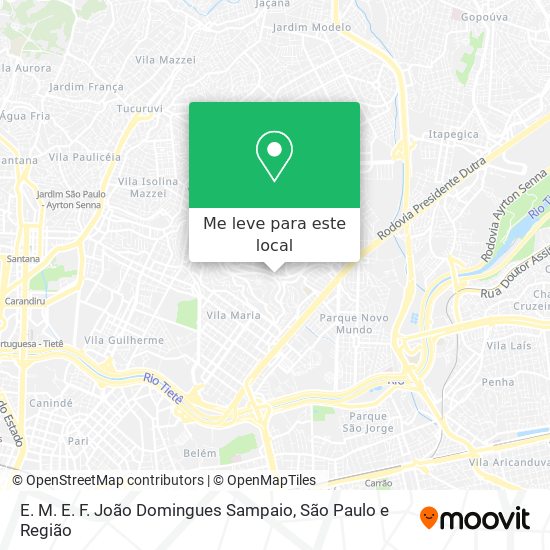 E. M. E. F. João Domingues Sampaio mapa