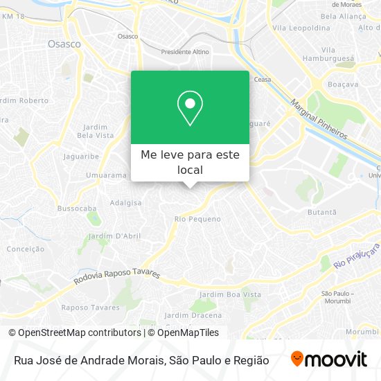 Rua José de Andrade Morais mapa