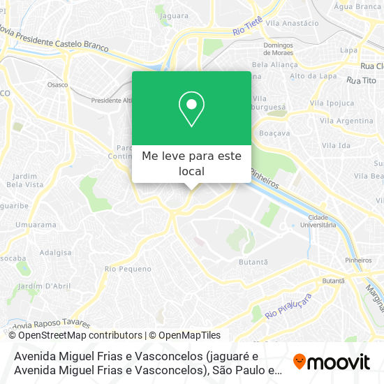 Avenida Miguel Frias e Vasconcelos mapa