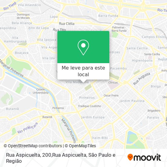 Rua Aspicuelta, 200,Rua Aspicuelta mapa