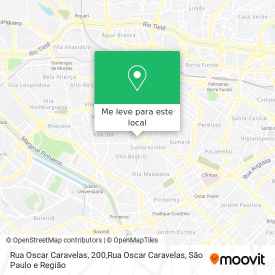 Rua Oscar Caravelas, 200,Rua Oscar Caravelas mapa