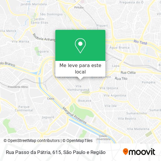 Rua Passo da Pátria, 615 mapa