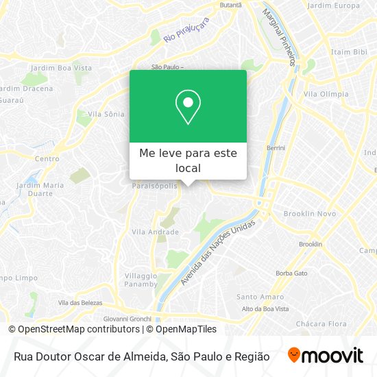 Rua Doutor Oscar de Almeida mapa