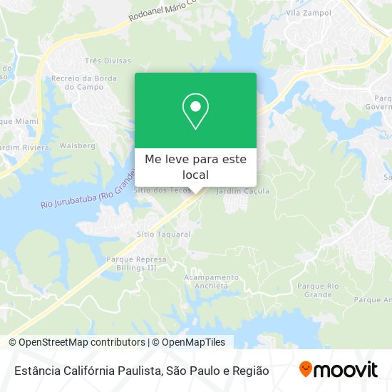 Estância Califórnia Paulista mapa