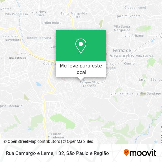 Rua Camargo e Leme, 132 mapa