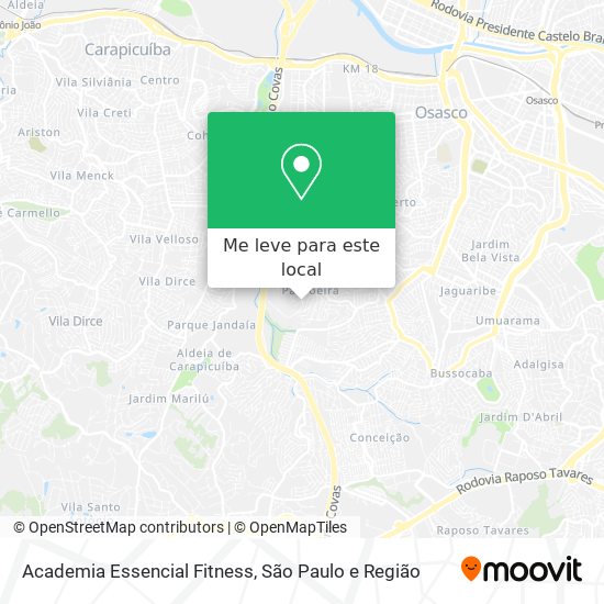 Academia Essencial Fitness mapa