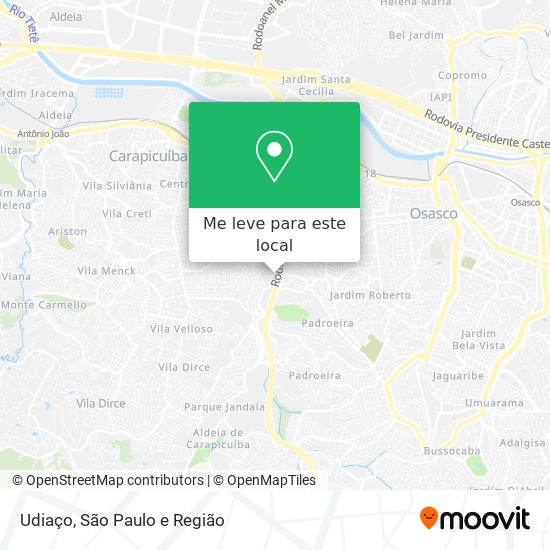 Udiaço mapa