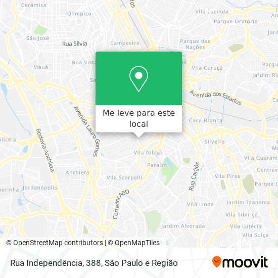 Rua Independência, 388 mapa