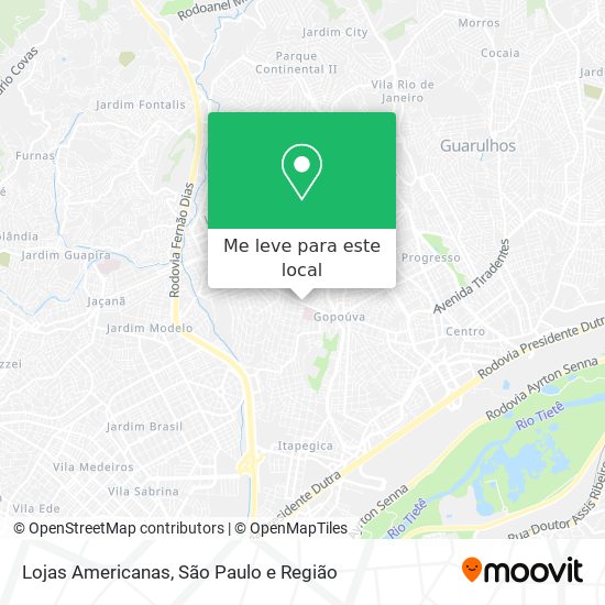 Lojas Americanas mapa