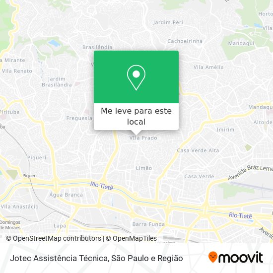 Jotec Assistência Técnica mapa