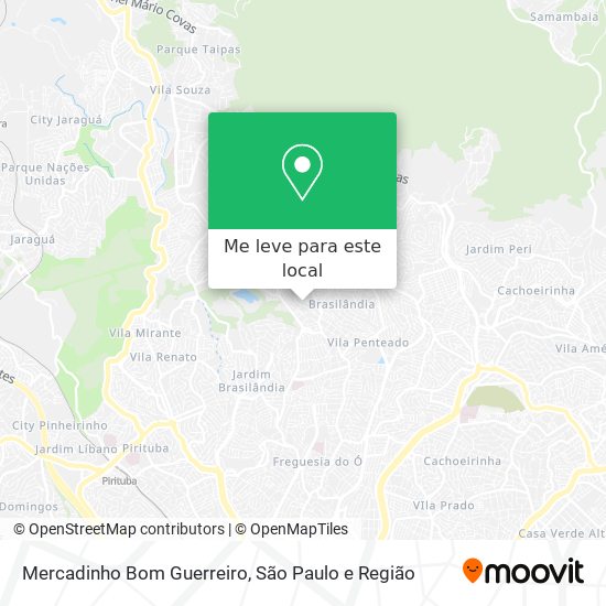 Mercadinho Bom Guerreiro mapa