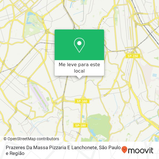 Prazeres Da Massa Pizzaria E Lanchonete, Rua General Chagas Santos, 420 Saúde São Paulo-SP 04146-050 mapa