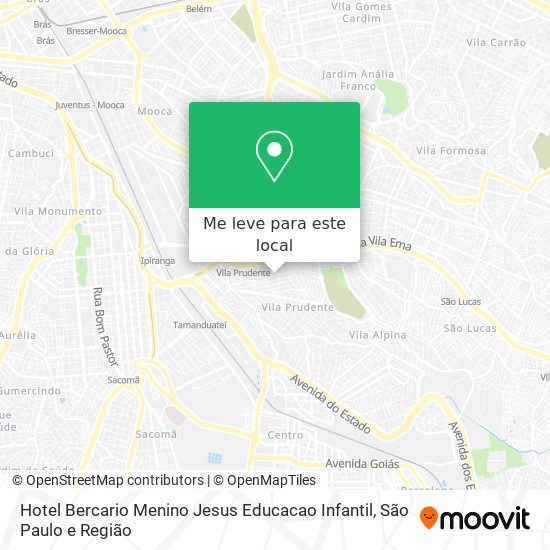 Hotel Bercario Menino Jesus Educacao Infantil mapa