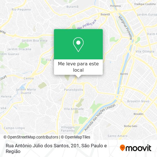 Rua Antônio Júlio dos Santos, 201 mapa