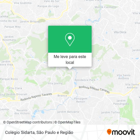 Colégio Sidarta mapa