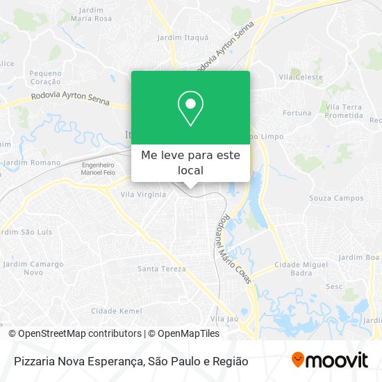 Pizzaria Nova Esperança mapa