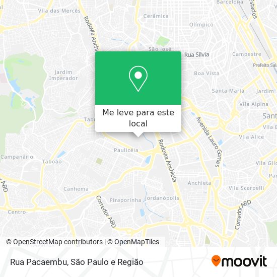 Rua Pacaembu mapa