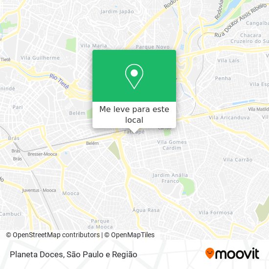 Planeta Doces mapa