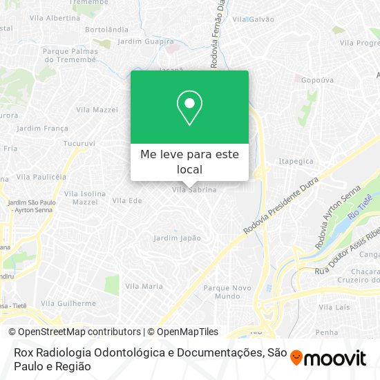 Rox Radiologia Odontológica e Documentações mapa