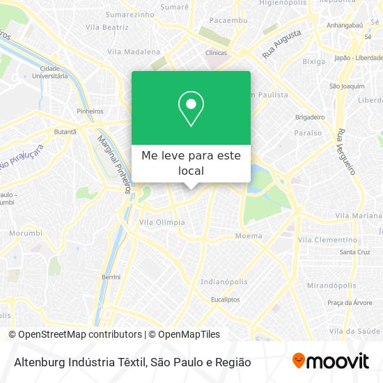 Altenburg Indústria Têxtil mapa