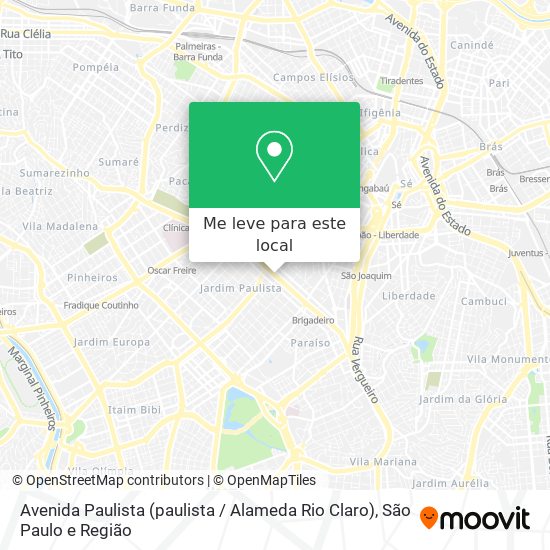 Avenida Paulista (paulista / Alameda Rio Claro) mapa