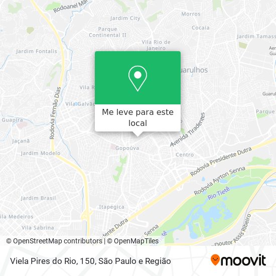 Viela Pires do Rio, 150 mapa