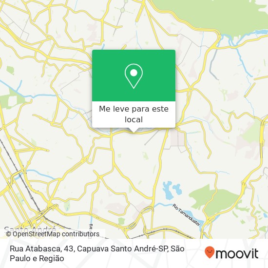 Rua Atabasca, 43, Capuava Santo André-SP mapa