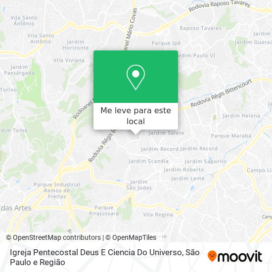 Igreja Pentecostal Deus E Ciencia Do Universo mapa