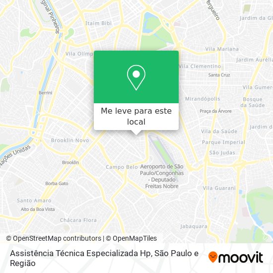 Assistência Técnica Especializada Hp mapa