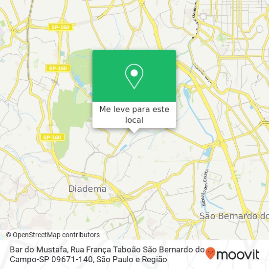 Bar do Mustafa, Rua França Taboão São Bernardo do Campo-SP 09671-140 mapa