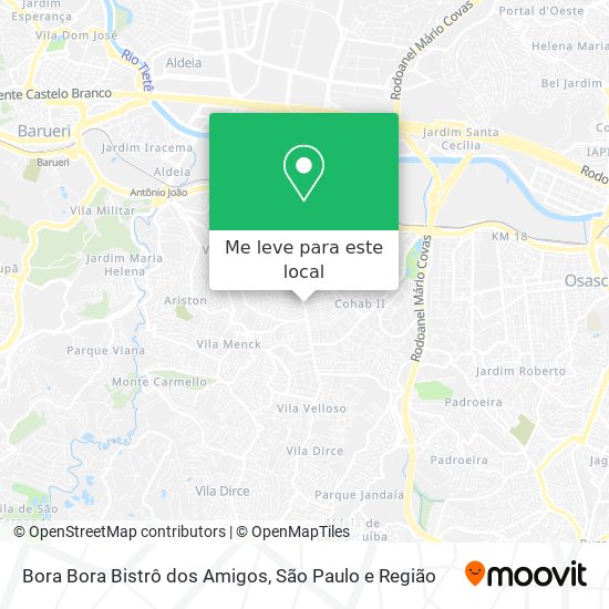 Bora Bora Bistrô dos Amigos mapa