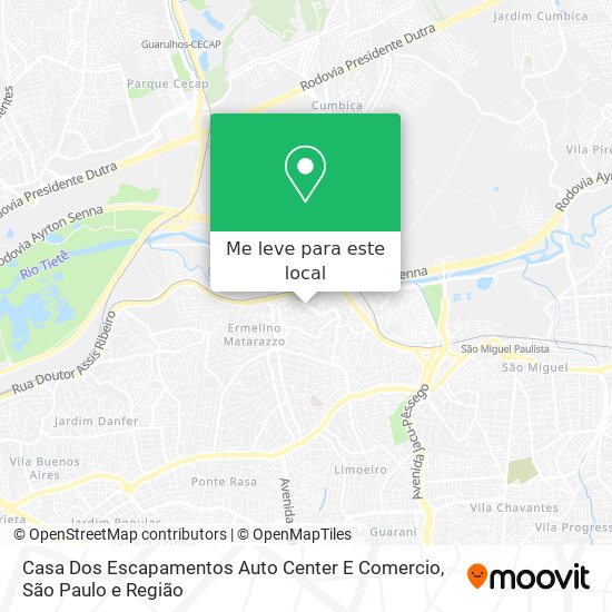 Casa Dos Escapamentos Auto Center E Comercio mapa