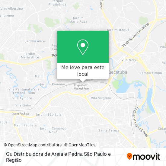 Gu Distribuidora de Areia e Pedra mapa