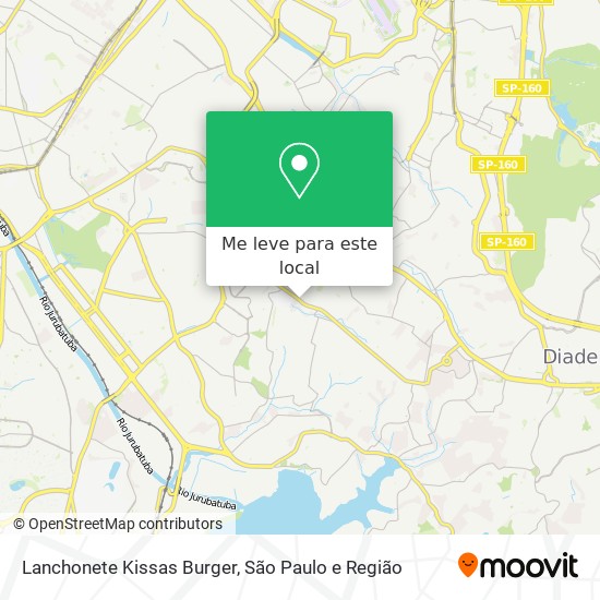 Lanchonete Kissas Burger mapa