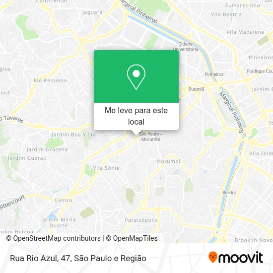 Rua Rio Azul, 47 mapa