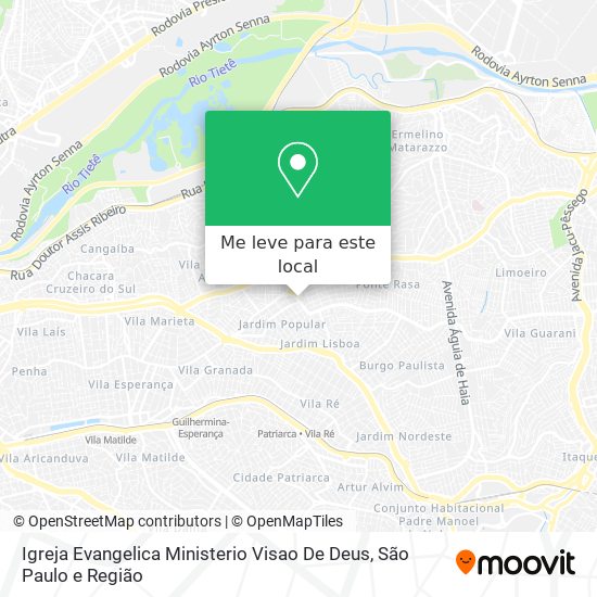 Igreja Evangelica Ministerio Visao De Deus mapa
