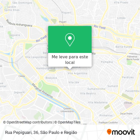Rua Pepiguari, 36 mapa