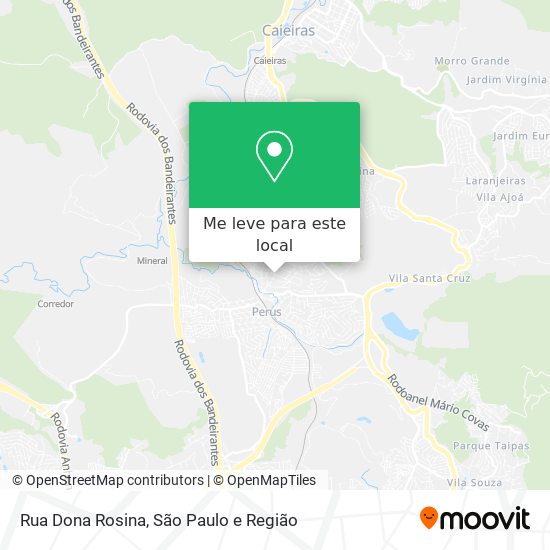 Rua Dona Rosina mapa
