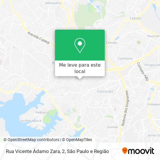 Rua Vicente Ádamo Zara, 2 mapa