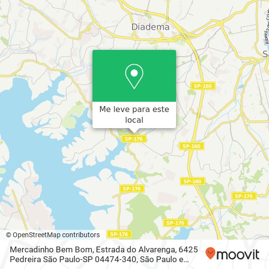 Mercadinho Bem Bom, Estrada do Alvarenga, 6425 Pedreira São Paulo-SP 04474-340 mapa