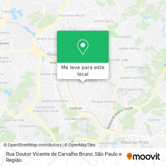 Rua Doutor Vicente de Carvalho Bruno mapa