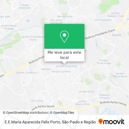 E.E.Maria Aparecida Felix Porto mapa