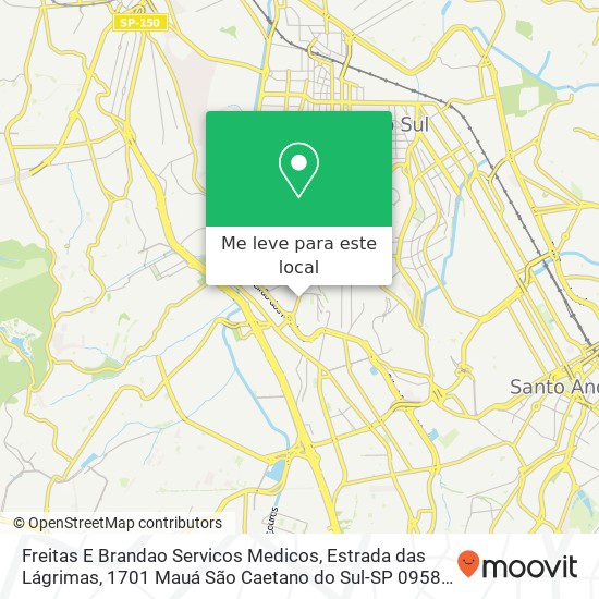 Freitas E Brandao Servicos Medicos, Estrada das Lágrimas, 1701 Mauá São Caetano do Sul-SP 09580-500 mapa